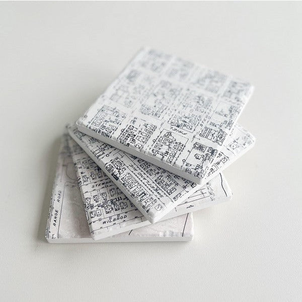 Sandy Hill Marble Coaster Set | Shop coasters at boogie + birdie in Ottawa.