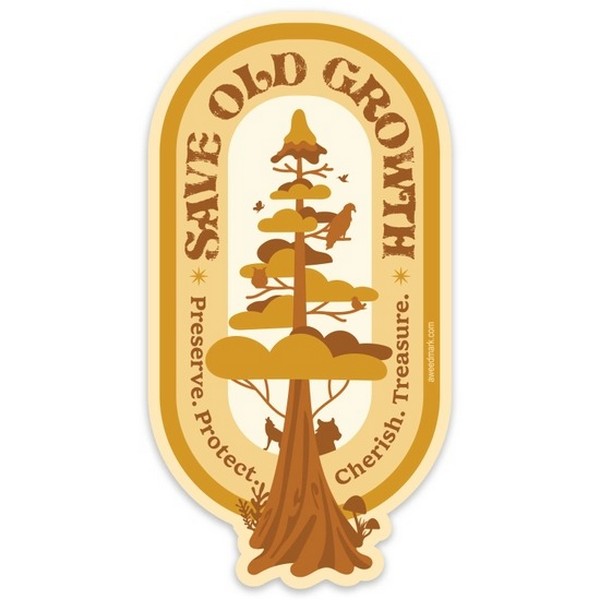 Save Old Growth Trees Sticker | Shop stickers at boogie + birdie in Ottawa.