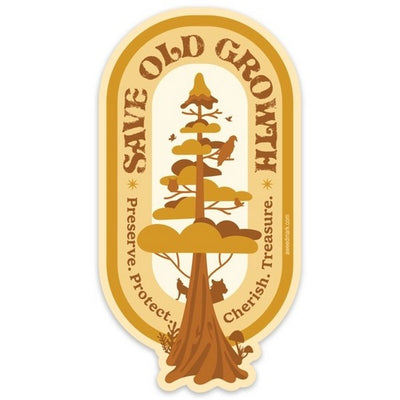 Save Old Growth Trees Sticker | Shop stickers at boogie + birdie in Ottawa.