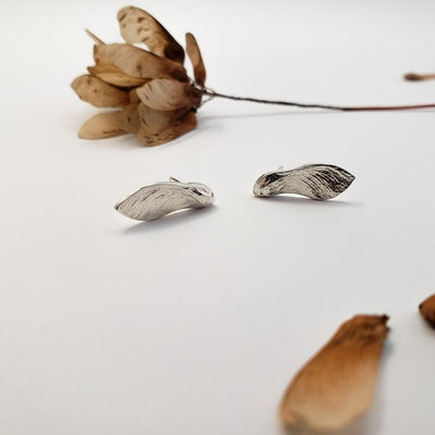Silver Maple Seed Studs | Brelokz | boogie + birdie