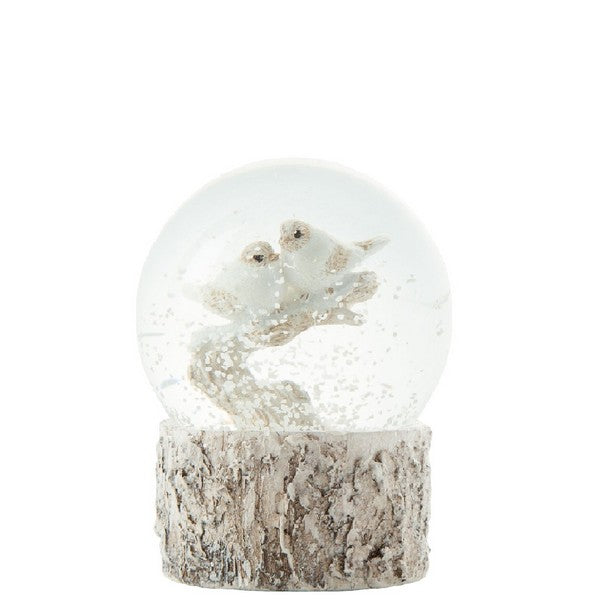 Bird Couple on Branch Snow Globe | Holiday | boogie + birdie