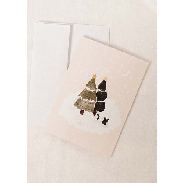 Snowy Cat Holiday Card | Shop cards at boogie + birdie in Ottawa.