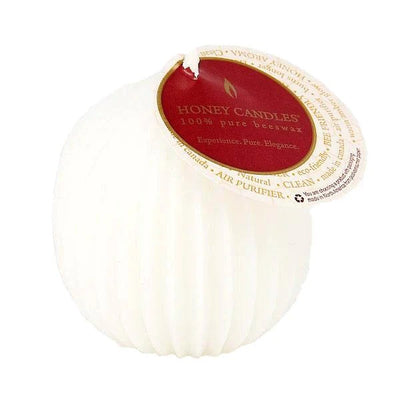 Pearl Fluted Sphere Beeswax Candle | Honey Candles | Shop a selection of candles and home fragrance at boogie + birdie