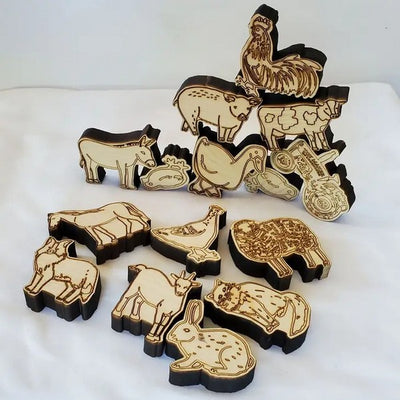 Stacking Farm Animals Balancing Toy Set | Shop games and puzzles at boogie + birdie in Ottawa.