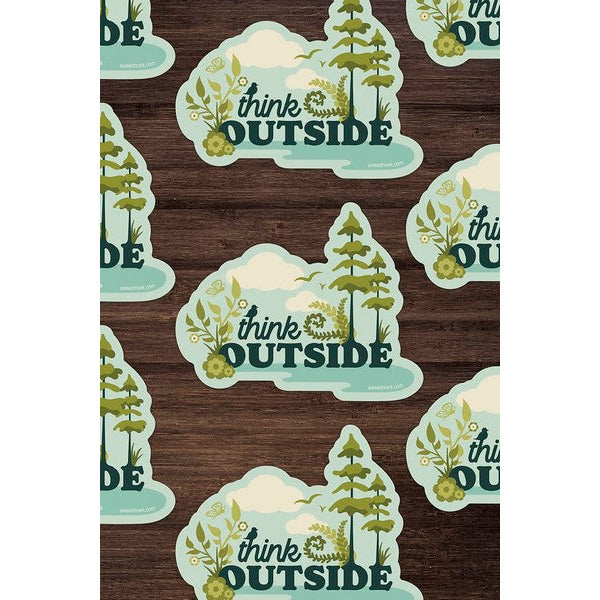 Think Outside Sticker | Shop stickers and other stationery at boogie + birdie