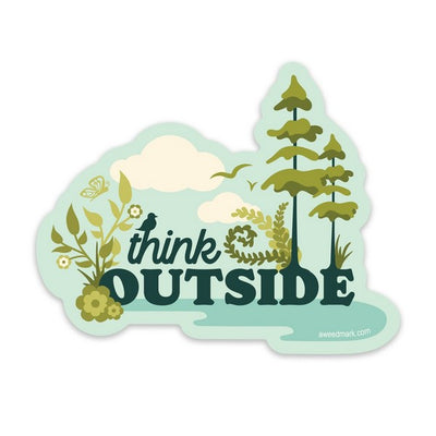 Think Outside Sticker | Shop stickers and other stationery at boogie + birdie