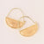 Stone Prism Hoop Earrings - Citrine & Gold