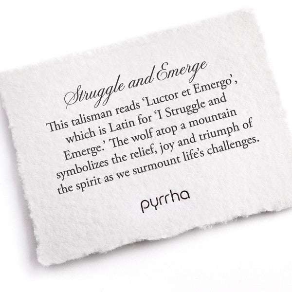 Silver Struggle & Emerge Talisman Necklace