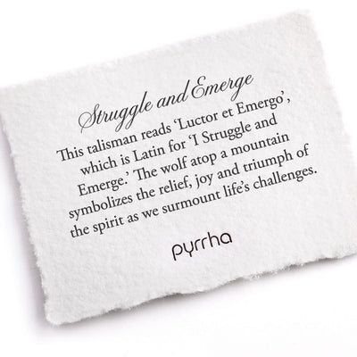 Silver Struggle & Emerge Talisman Necklace