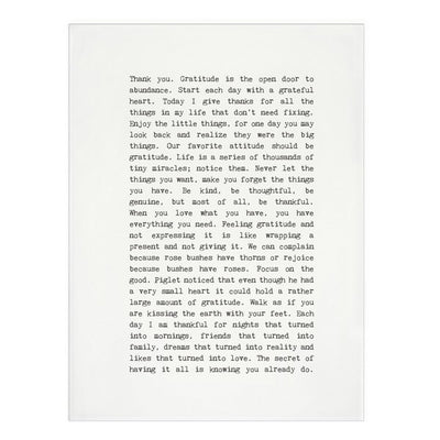 Gratitude Typewriter Tea Towel