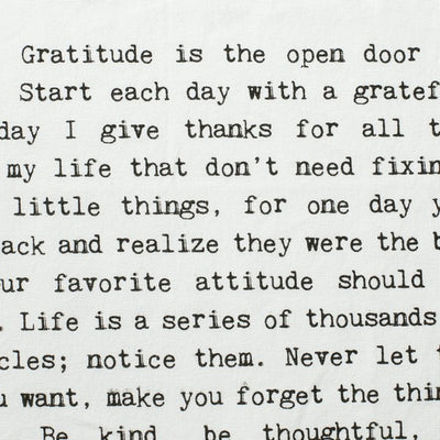 Gratitude Typewriter Tea Towel