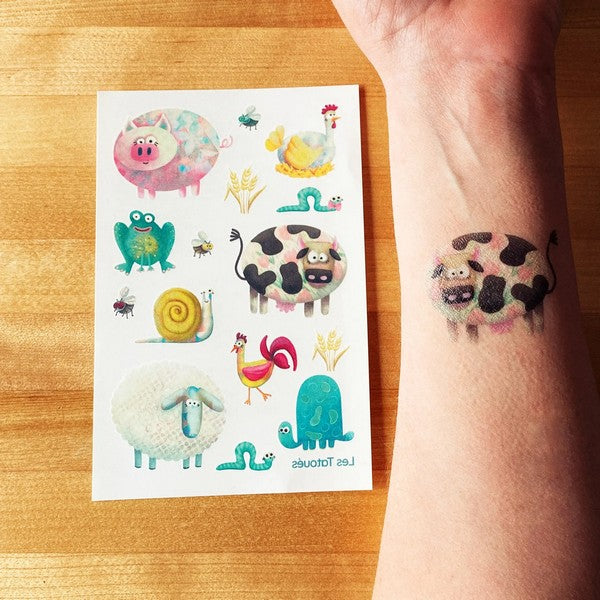 The Little Farm Temporary Tattoos | Shop Les Tatoués at boogie + birdie in Ottawa.