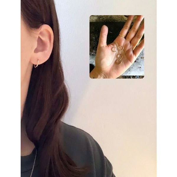 Tiny Gold Hoop Studs