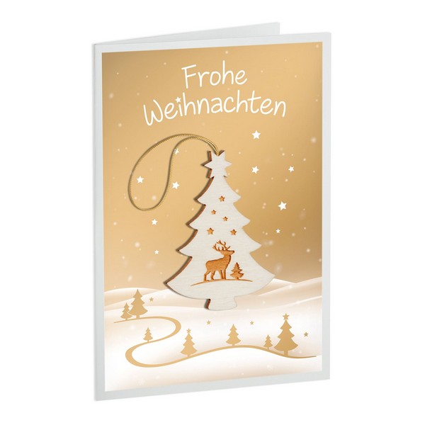 Deer Tree Ornament Holiday Card | Shop holiday at boogie + birdie in Ottawa.