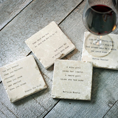 You Are Braver Marble Coaster | Shop Cedar Mountain Studios at boogie + birdie in Ottawa.