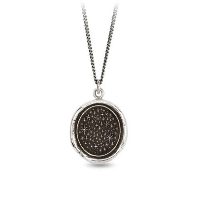 Silver We Are Stardust Pyrrha Talisman Necklace | Shop Pyrrha Talisman necklaces at boogie + birdie in Ottawa.
