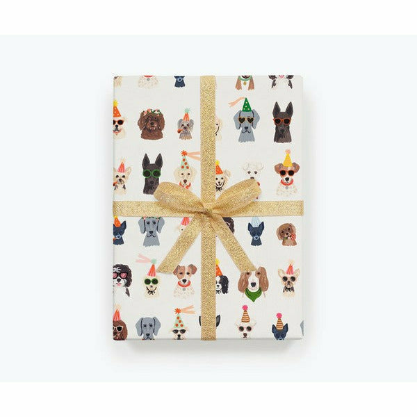 Party Pups Gift Wrap Sheets - Roll of 3