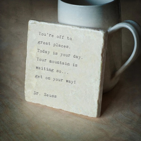 You're Off Marble Coasters | Shop Cedar Mountain Studios at boogie + birdie in Ottawa.