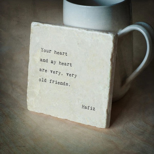 Your Heart and My Heart Marble Coaster |  Shop Cedar Mountain Studios at boogie + birdie in Ottawa.